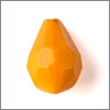 Glasdråbe, orange, facet, 9x15mm, 2.sortering, 2 par